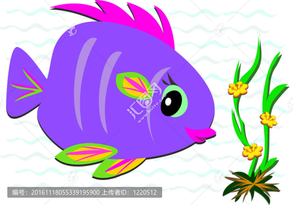 五顏六色的魚(yú)和Sea,Flowers