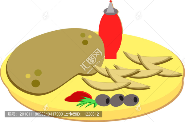 土豆；炸薯條；番茄醬；橄欖