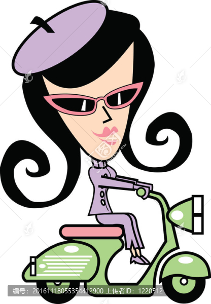 少女騎摩托車夾藝術(shù)