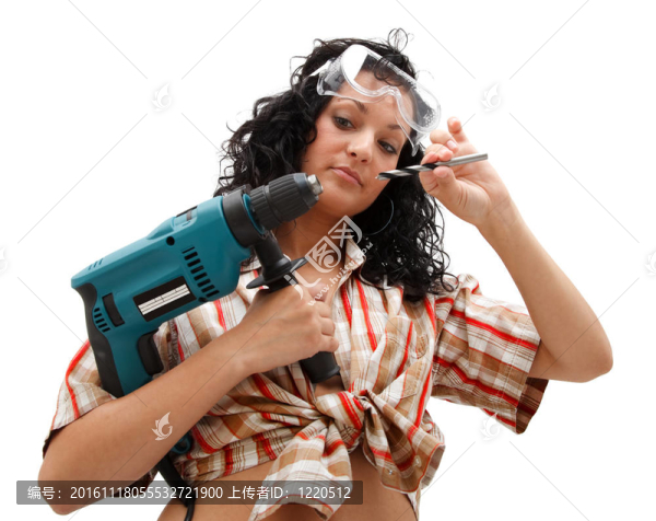鉆機(jī)修理的女人