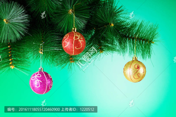 彩色漸變背景圣誕裝飾