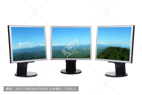 計(jì)算機(jī)屏幕上的山谷全景