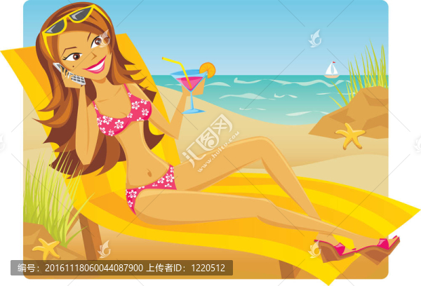 海灘上的女人