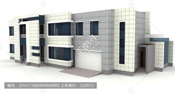 白色3D房子