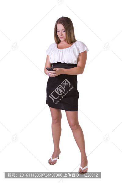 美麗的女孩發(fā)短信