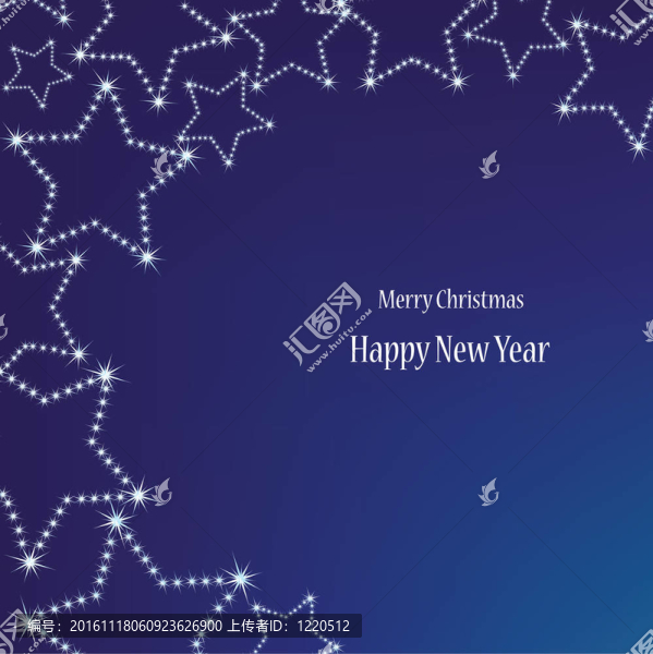 藍(lán)色背景上的圣誕星。