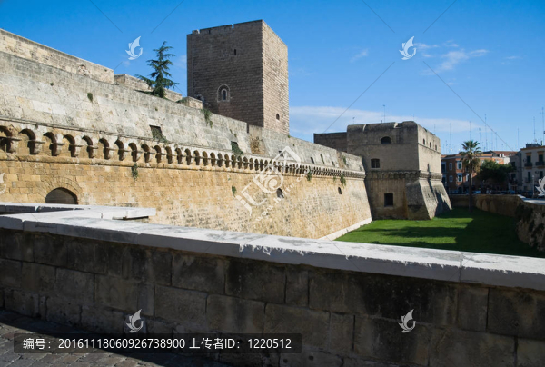 諾爾曼-施瓦本的城堡。Bari。Apulia。