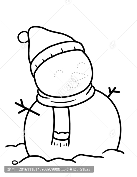 涂色小雪人