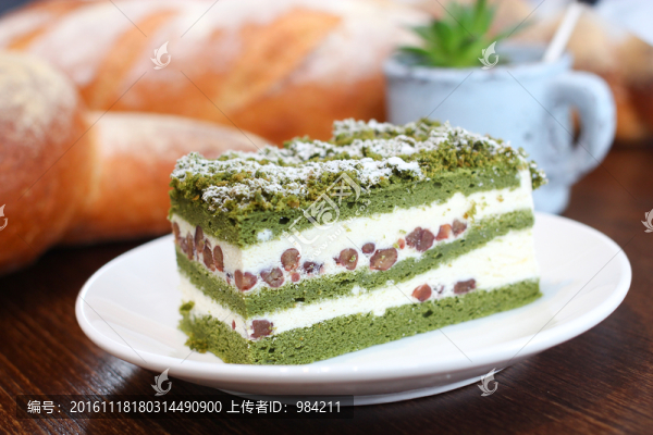 抹茶紅豆蛋糕