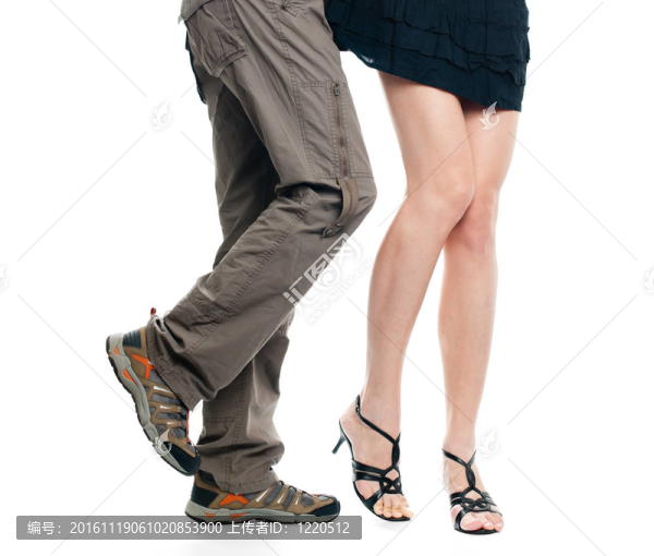 白色背景上的男性和女性