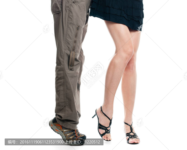 白色背景上的男性和女性