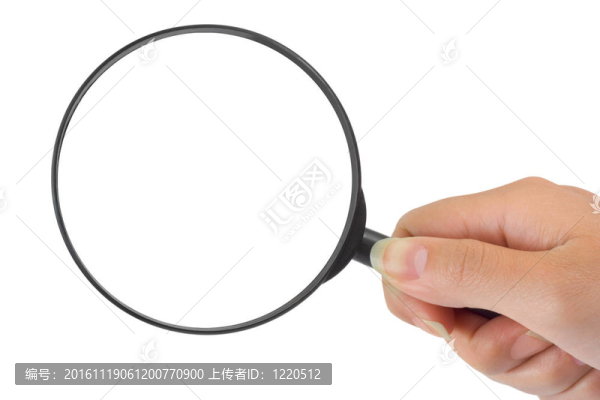 放大鏡在女性手