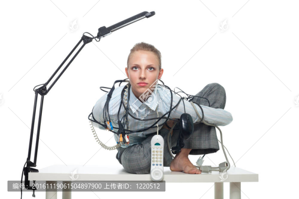 辦公室里的約束女人