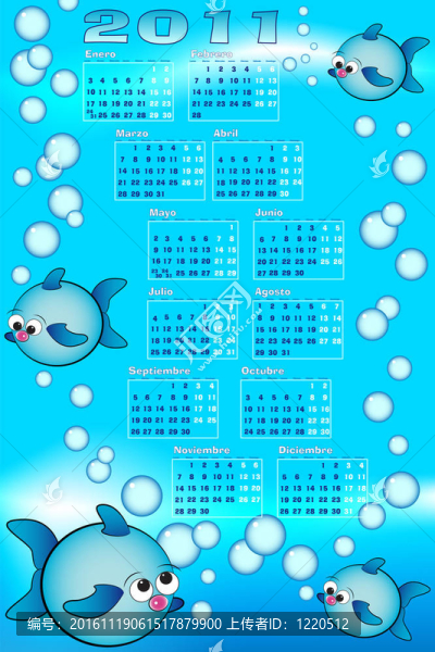 2011西班牙日歷與魚類