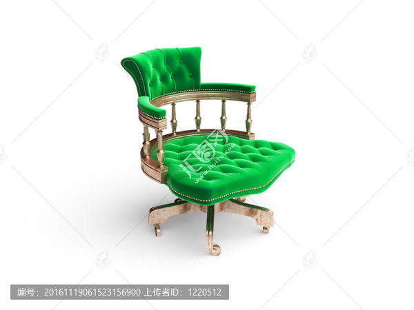 隔離古典天鵝絨椅