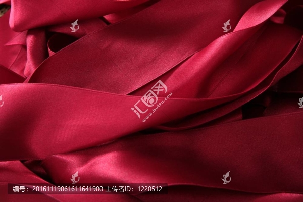 紅色緞絲帶凌亂凌亂紋理