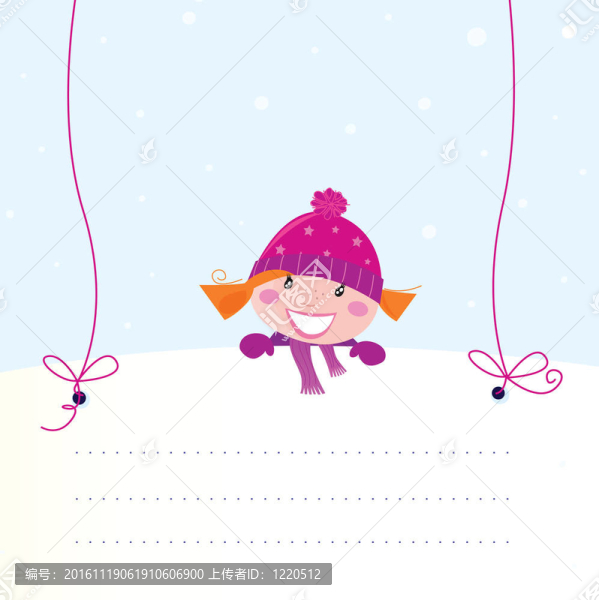 圣誕女孩抱著空白的橫幅