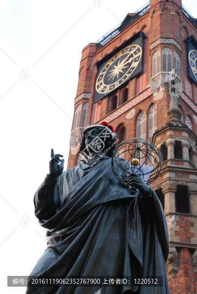 著名天文學(xué)家Nicholas,Copernicus的雕像