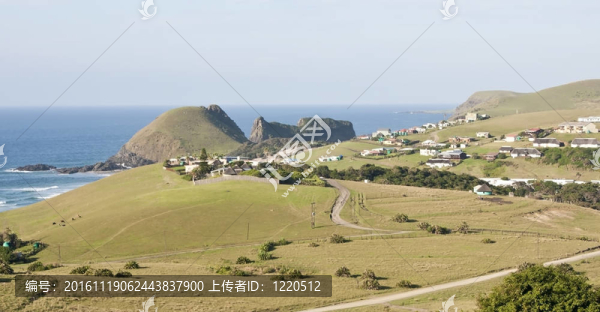 南非野生海岸墻上的陽(yáng)光景觀