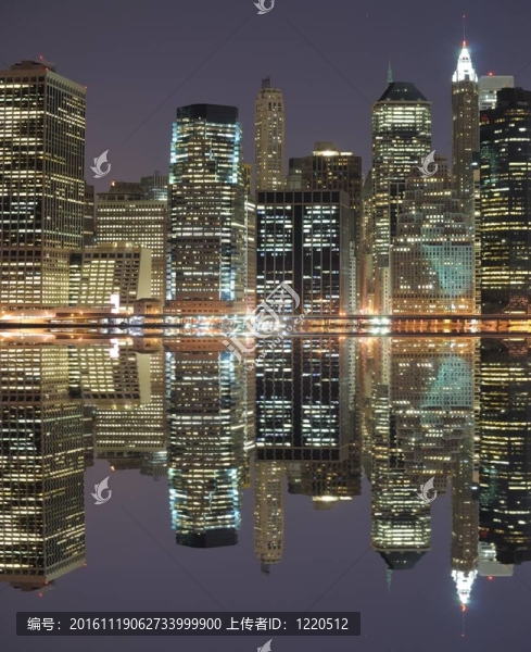 夜間曼哈頓下