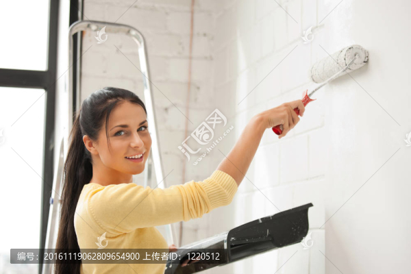 可愛的家庭主婦畫