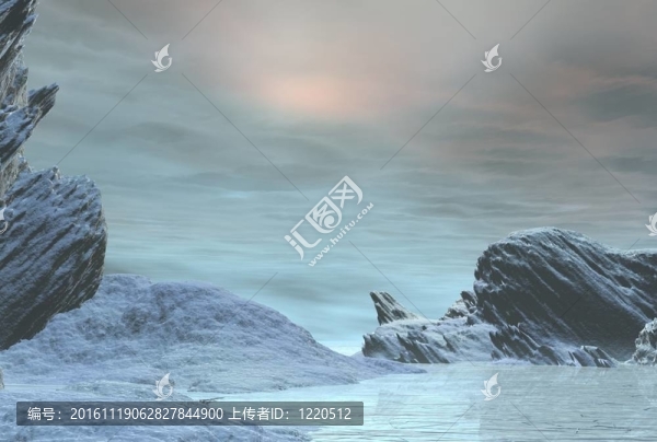 冬天的雪景-,1