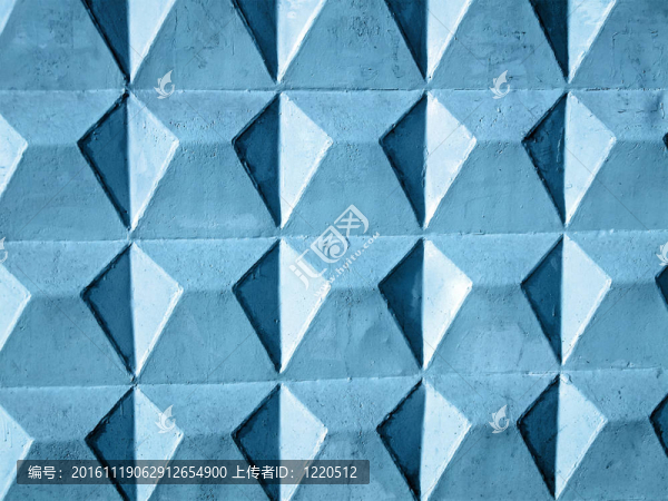 抽象藍(lán)墻；方形紋理背景