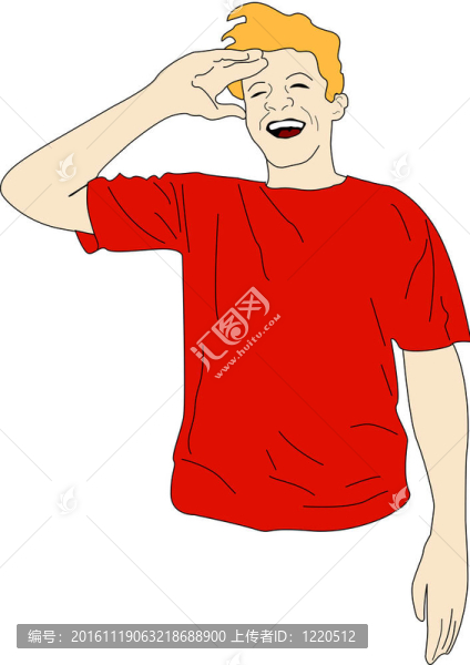 突然笑了