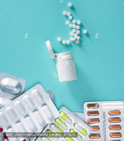 水泡丸銀綠色開白藥瓶