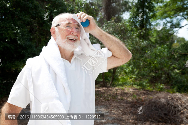 高級運動員出汗