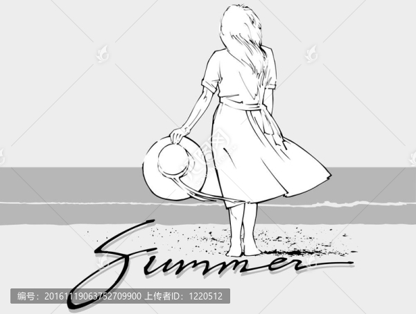 海灘上的女人