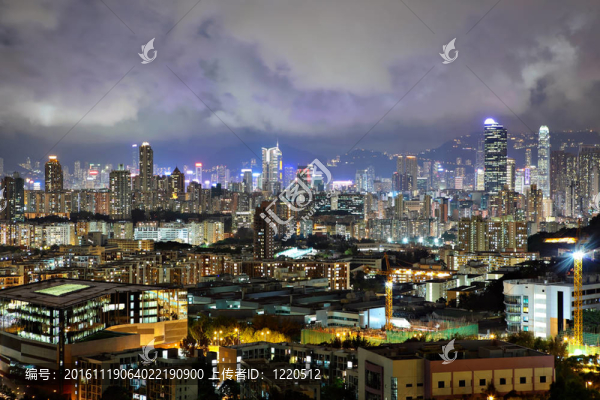 香港市中心的夜晚