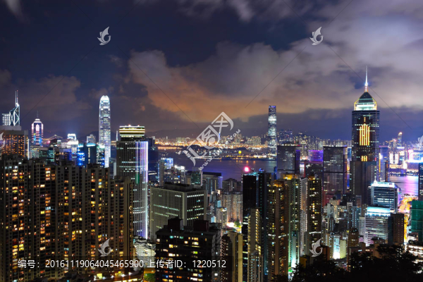 香港市的晚上