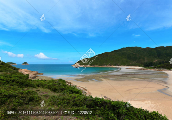 西灣海灘；香港