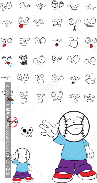 棒球小子卡通SET9