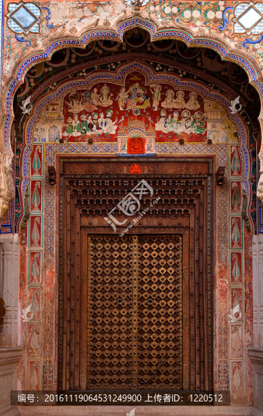 在對(duì)拉賈斯坦州Muraraka,haveli市在訥沃爾格爾設(shè)計(jì)細(xì)節(jié)