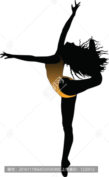 舞蹈女孩收集silhou芭蕾