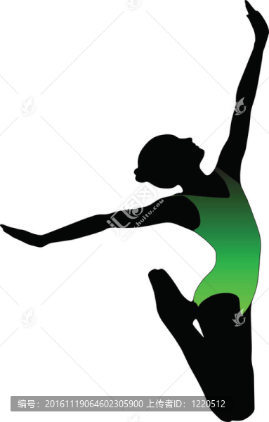 舞蹈女孩收集silhou芭蕾