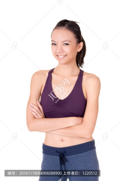 快樂的微笑運動女孩