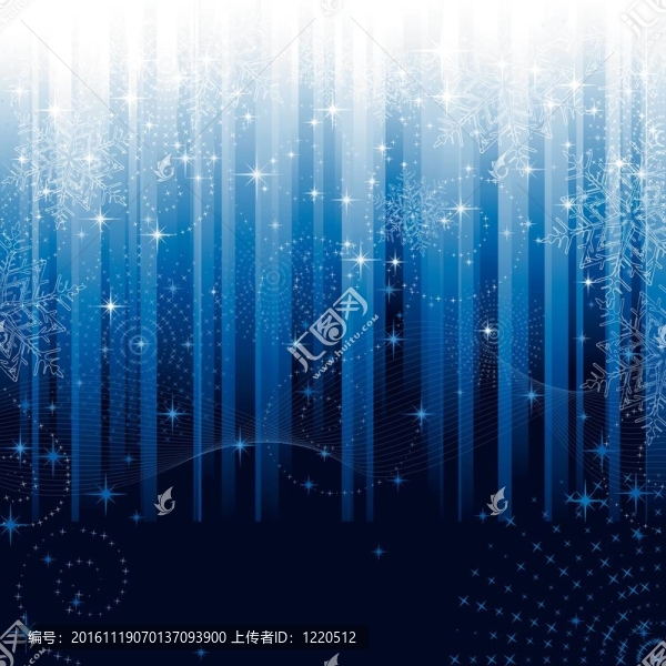 藍色背景上的星星和雪花。冬季或圣誕節(jié)主題的節(jié)日圖案。