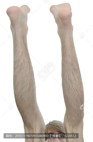頭頂上有腿的人