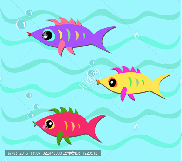 三海里的五顏六色的魚