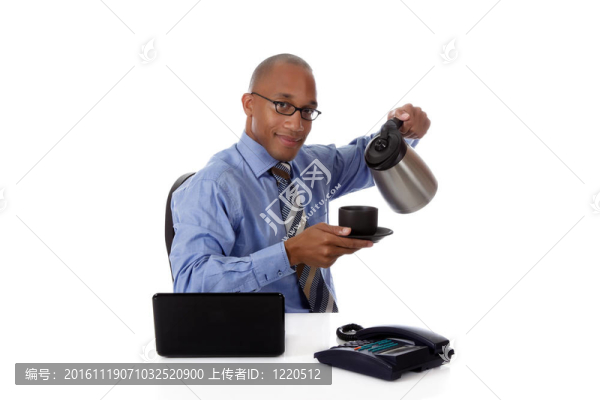 年輕漂亮的African,American商人
