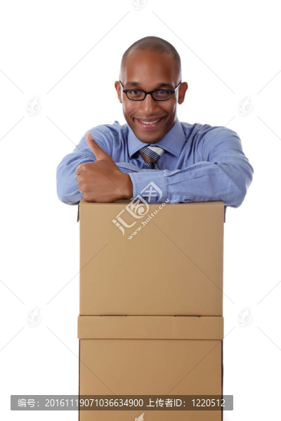 年輕漂亮的African,American商人
