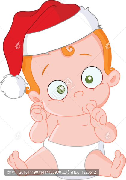 圣誕紅頭發(fā)寶貝