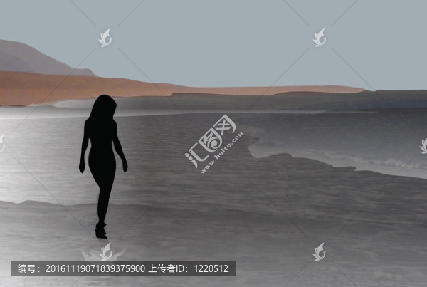 海灘上的單身女人