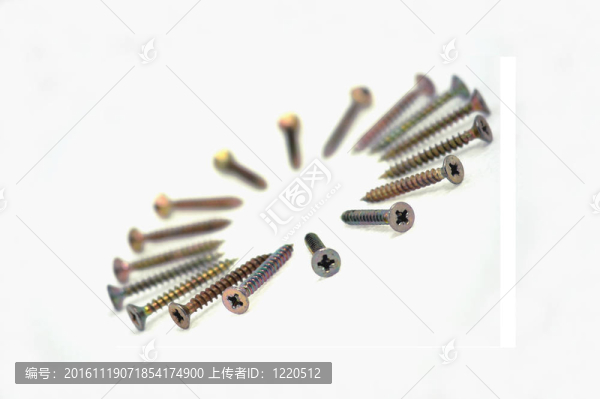 白色上分離的螺釘