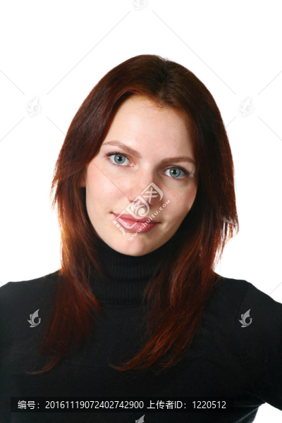 美麗的紅發(fā)女孩肖像
