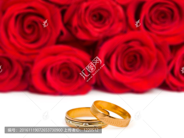 結(jié)婚戒指和玫瑰