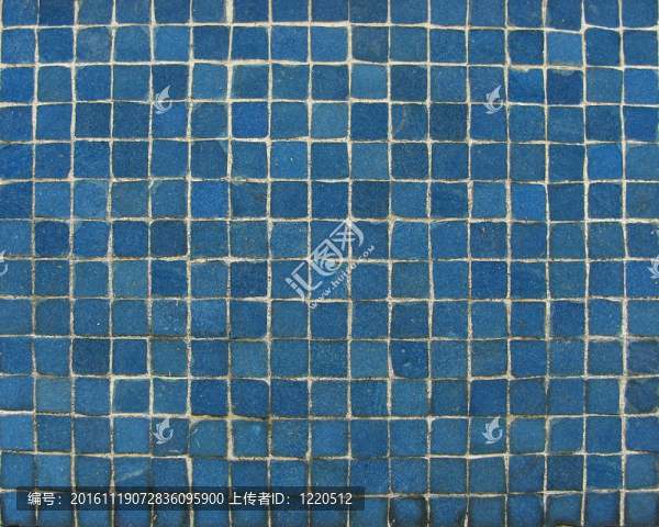 墻上的藍(lán)色馬賽克